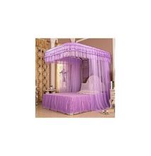 Generic 2 Stand Mosquito Net With Sliding Rails -Purple(6 x 6)
