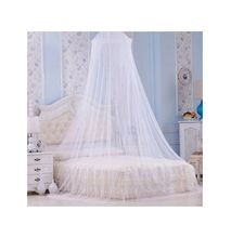 Kings Collection Round Top Mosquito Net - White (4 x 6)