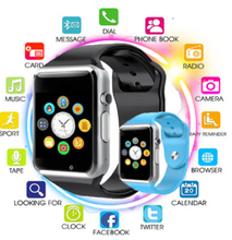 A1 Wristwatch for  Men & Women Bluetooth Smartwatch Sport Pedometer with SIM Camera Smartwatch black silver