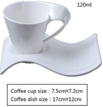 Stylish and elegant New wave design cup and saucer for your espresso and cake on the side