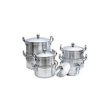 Aluminium Cooking Pots silver 7pcs