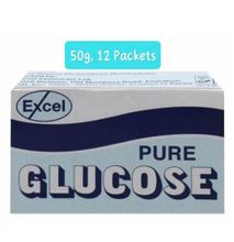 Excel Pure Glucose Powder 50g, 12 packets