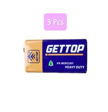 Gettop 9 Volts Or 9v Disposable Batteries, 3 pcs