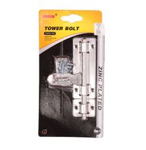 Jiacen Door Tower Bolt Zinc Plated Latch Pad Bolt Fixed Pin + Mounting Screws