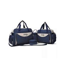 Generic Liberty Powers Generic Navy blue With White Polka Dots 5 In 1 Diaper Bag With Changing mat