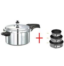 Matrix Pressure Cooker With Glass Lid 5 L + Free Baking Tins