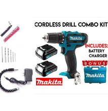 Makita Accessories 18V Cordless 2 Battery Electric Drill With LED Tool Set