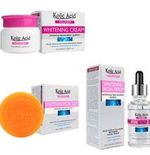 Guanjing Cream + Face Serum + Soap Kojic Acid Skin Care Set Whitening