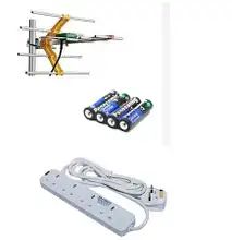 Digital Aerial + Four Remote Batteries + Four Way Extension Cable