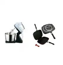 Kitchen Hand/ Stand Mixer With Bowl + Double Grill Dessini Pan