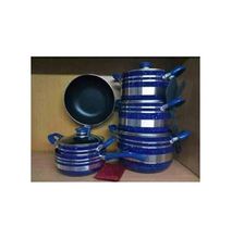 Non Stick Cooking Pots,Pans & Spoons Cookware Set -Blue blue one size1 blue Norm