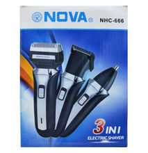 Nova 3 In 1 Rechargeable Hair, Beard & Nose Shaver / Trimmer