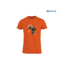 AIRBORNE Tourist Tshirt With Embroidered Big Five Kenya + Africa Map & Lion Head