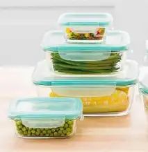 Signature Microwave Safe Glass Lunch Box Set -Clear