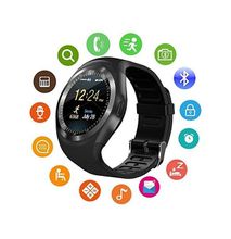 Generic Y1 Sporty Smart Phone Touchscreen Watch - Black