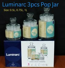 Luminarc Glass 3pcs Pop Jar