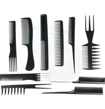 Fashion 10pcs Set Of Professional Black Combs Hairdressing