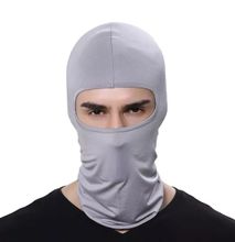 Light Grey Cycling Motorcycle Face Mask Outdoor Sports Hood Full Cover Face Mask Balaclava Summer Sun Rotection Neck Scraf Riding Headgear