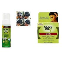 Ors Olive Oil Edge Control Gel And Wrap Set/mousse