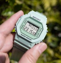 Light Green Watch Digital Plastic LED Student Gift Alarm Clock