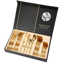 24pc Gold cutlery set nicely packaged on a box