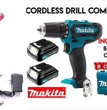 Makita Accessories 18V Cordless 2 Battery Electric Drill With LED Tool Set