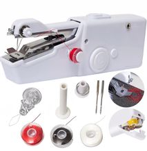 Portable Household Electric Handheld Sewing Machine Battery Powered - white