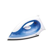 Dry Iron, Non-stick Soleplate, White & Blue