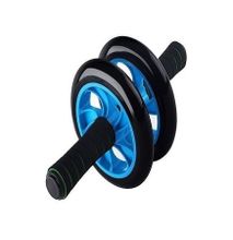 Generic Rubber Roller Double Wheel - Black & Blue.