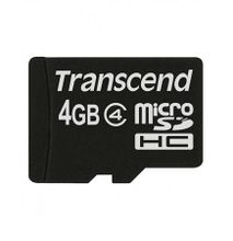 Transcend 4GB - Memory Card - Black