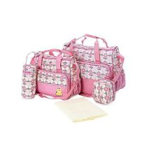 5 Piece Diaper/ baby bag - Pink