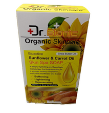 DR BIONIC Sunflower & Carrot Oil SOAP. Brighten & Lightens, Fades scars & Stretch marks