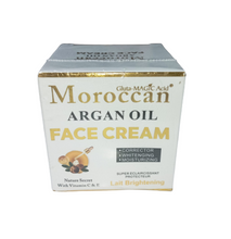 Gluta Magic Acid Vitamin C & E Moroccan Argan Oil Brightening Face Cream. Soften, Lightens & Clears Blemishes
