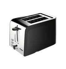 Toaster, 2 Slice, Brush Stainless Steel & Black