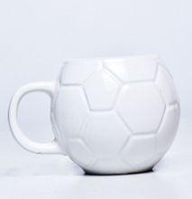Football mug material ceramic color white