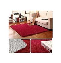 Maroon Fluffy Carpet 7by8