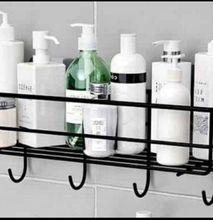 Metallic Bathroom Shelf Organizer-black