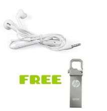 White earphones with free 32 GB Flash Disk