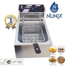 Nunix Commercial Stainless Steel Electric Deep Fryer 6 Litres