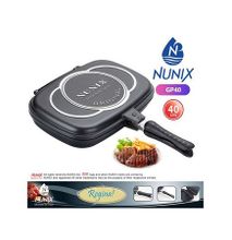 Nunix Double Grill Nonstick Pan 40CM With Spoon And Apron