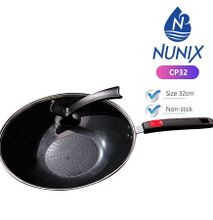 Nunix Wok Deep Frying Pan With Lid