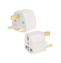 2PCS Plug Adapter, Travel Power Adaptor white