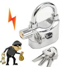 Automatic Tamperproof Security Anti-Theft Alarm Padlock Silver large