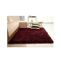 Fluffy Carpets 5*8 maroon/ dark red