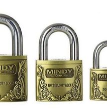 Top Anti-Burglar Security Padlock with 3 Keys Gold Medium gold large