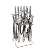 24 pcs stainless steel cutlery with stand