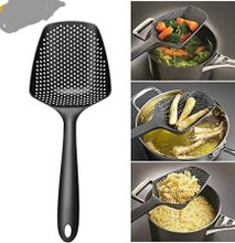 Colander spoon for straining and serving vegetables