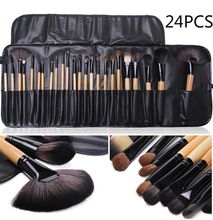 Professional 24pcs/Set Make Up Brush Set With a Leather Bag