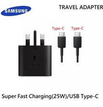 SAMSUNG 25W USB-C To USB-C Fast Charging Charger For Note 10 + NOTE 20 - BLACK