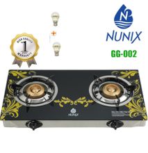 Nunix Glass Table Top Gas Cooker GG Model + 2 Free Bulbs
